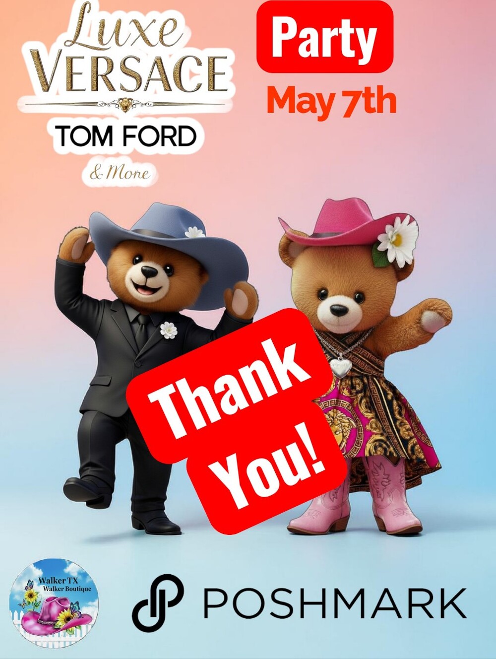Thank You!!!Luxury, Versace, Tom Ford & More.. Posh Party - ♥️ This Flyer!
